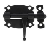 Amig - Chiavistello nero per porte e mobili - Design in ferro battuto - Chiusura verticale di sicurezza - Facile installazione - 40 x 40 mm - Lega di acciaio - Nero