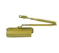 Amig - Chiudiporta per chiusura automatica delle porte di peso massimo 40 kg, larghezza max 85 cm - in alluminio con finitura oro opaco - Evita incidenti dovuti a sbattimenti o correnti d'aria, con