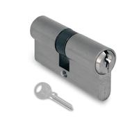 AMIG - Cilindro per Serrature - Misura: 80 mm (35-45) - Níquel mate - 6 Perni - Sistema Anti-gancio e Anti-bumping - Perni Anti-perforazione - Include 3 Chiavi - Vite di Fissaggio da 65 mm