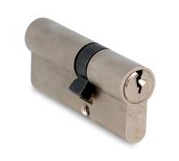 Amig - Cilindro di Sicurezza | Serratura per Porte con Protezione | Facile Installazione | Ottone Resistente | Serrature per Porte in Ferro, Argento Opaco, 85 (30-55 mm)