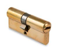 Amig - Cilindro 9800 | 6 Pin Antitaladro | 5 Chiavi Nichelate | Camme 15mm | Serrature per Porte | Ottone Lucido, 45-45mm (90mm), Ottone
