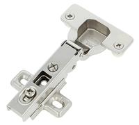 AMIG - Confezione 20 Cerniere | Ciotola dritta | Ø35mm| Con chiusura a sgancio rapido | Tasselli e Viti Premontati | Apertura 110º | Distanza tra i fori 48 mm | Acciaio Argento