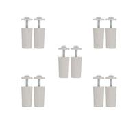 Amig - Confezione da 10 Fermi per Tapparelle Avvolgibili - Ammortizzatore con Vite M5 Antiruggine e Rondella Esterna - Resistente agli Agenti Atmosferici - Lunghezza: 40 mm - Grigio