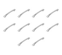 Amig - Confezione da 10 Maniglie per mobili - 128 Mm - Colore Nichel Spazzolato - Realizzato in Zamak - Per cassetti e armadi da cucina e bagno con stile moderno decorativo e uso - Mod. 832