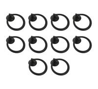 Amig - Confezione da 10 Maniglie per mobili - Ø41 Mm - Colore Nero Opaco - Fabbricate in Zamak - Per cassetti e armadi - Mod. 834