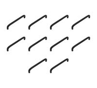 Amig - Confezione da 10 maniglie per mobili - 96 mm - nero opaco - realizzato in acciaio - per cassetti e armadi - mod. 830