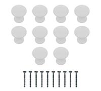 Amig - Confezione da 10 Pomelli per mobili - Ø24 Mm - Colore Bianco - Realizzato in Zamak - Per cassetti e armadi da cucina e bagno con stile moderno, decorativo e uso quotidiano comodo - Mod. 805