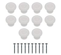 Amig - Confezione da 10 Pomelli per mobili - Diametro Ø30 mm - Colore Bianco - Realizzato in Zamak - Per rinnovare i mobili di casa con un design decorativo attuale e un uso comodo - Mod. 809