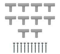 Amig - Confezione da 10 Pomelli per mobili - Diametro 40 mm - Colore Nero Opaco - Realizzato in Acciaio - Maniglie per cassetti e armadi da cucina e bagno con stile moderno decorativo - Mod. 826