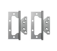 Amig - Confezione da 2 Cerniere | 100 x 75,5 x 2,5 mm | Consigliata per porte | Apertura e chiusura silenziosa | Acciaio inossidabile opaco| Include viteria