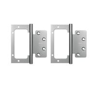 Amig - Confezione da 2 Cerniere | 100 x 90 x 2,5 mm | Consigliata per porte | Apertura e chiusura silenziosa | Acciaio inossidabile opaco| Include viteria