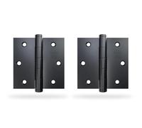 Amig - Confezione da 2 Cerniere Fisse | 3'' X 3'' (76 x 76 x 2 mm) | Acciaio Inox 18/8 | Nero | Con Finitura Piatta | Bordo Quadrato