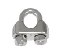 Amig - Confezione da 2 fascette tipo staffa in acciaio inox Mod.30100 per accoppiare corde, cavi o fili metallici, ideali per tensione, teloni o candele | Misura: Ø 3 mm