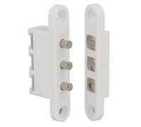 Amig - Connettore passacorrente per porte con 3 morsetti. 2P - Amperaggio massimo: 2A - 71 x 14mm - Consente il passaggio della corrente mentre la porta è chiusa - Nylon bianco