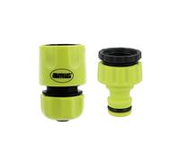Amig - Connettori tubo - Kit connettori 2 componenti - Pratico per giardinaggio - 1/2" - Plastica ABS - Verde pistacchio