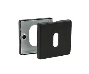 Amig - Copri Serratura per Maniglie a Rosetta Quadrata | Mod. 6RX | 54 x 54 mm | Chiusura | Compatibile con Chiave a Gorja | Acciaio Inossidabile | Nero