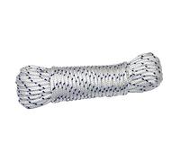 Amig - Corda in nylon intrecciato bianco e blu Mod.20190 | Cordino multiuso resistente e morbido ideale per nautica o pesca, costruzione, sport e giochi, fai da te e ormeggi | Dimensioni: Ø 4 mm x 10