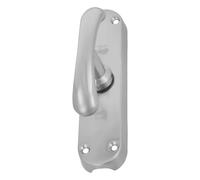 Amig - Cremonese per finestre con aste verticali - Chiusura di sicurezza con maniglia - Zamak finitura cromo opaco - Misure 150 x 38 mm - Include supporto centrale e 4 supporti laterali