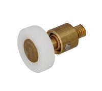 Amig - Cuscinetto Box Doccia | Set di 2 Unità | Ø 21 x 30 mm | Cuscinetto Articolato e Vite M6 | Per Porta Scorrevole Doccia | Nylon Bianco