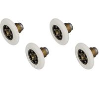 Amig - Cuscinetto Box Doccia | Set di 4 Unità | Ø 20/12 mm | Cuscinetto Frontale e Vite M4x20 | Per Porte Scorrevoli delle Docce | Poliammide Bianco