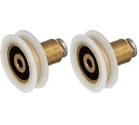 Amig - Cuscinetto Box Doccia | Set di 4 Unità | Ø 22 x 28 mm | Cuscinetto Angolare e Vite M4x8 | Per Porta Scorrevole Doccia | Nylon Bianco