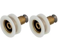 Amig - Cuscinetto per Box Doccia | Set di 2 Unità | Ø 24 x 23 mm | Cuscinetto Semicerchio e Vite M5x8 | Per Porte Scorrevoli delle Docce | Nylon Bianco