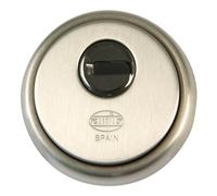 Amig - Defender per cilindro Mod. 30 - Ottone - Argentato - Anello esterno pieno - Ø65 mm - Con piastra antitrapano - Con viti e supporto - Cilindro Europrofilo EN1303 - Corpo in acciaio sinterizzato