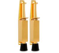 Amig - Fermaporta a Pedale in Gomma Mod.11 per Tenere e Mantenere Aperte le Porte | Arresto Verticale in Zamak | Anti-Sbatto | Dimensioni: 165 x 30 mm | Corsa: 45 mm | Dorato (Confezione da 2)