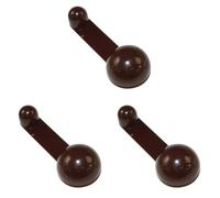 Amig - Fermaporta adesivo per porte di passaggio | Diametro 40 x 27 mm x 108 mm | Modello 404 | Plastica | Marrone | Fissaggio sul pavimento | Spessore massimo della porta 45 mm (Confezione da 3)