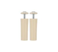 Amig - Fermaporta avvolgibili in plastica avorio, ammortizzatore con vite M5 antiruggine e rondella esterna, resistente alle intemperie, lunghezza: 40 mm