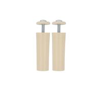 Amig - Fermaporta avvolgibili in plastica avorio, ammortizzatore con vite M5 antiruggine e rondella esterna, resistente alle intemperie, lunghezza: 60 mm