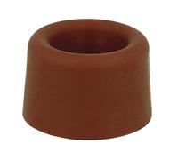 Amig - Fermaporta | Diametro 30 x 25 mm | Fissaggio al pavimento tramite vite | Supporto facile per proteggere le pareti da urti e graffi | Previene i supporti | Plastica marrone