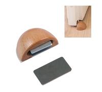 Amig - Fermaporta - Fermaporta magnetico adesivo - Installazione facile e fissaggio a terra - 48 x 25 mm - Legno/Metallo - Faggio