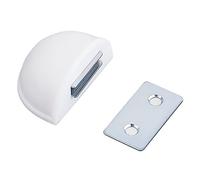Amig - Fermaporta Magnetico da Pavimento Cromato | Riduzione Rumore e Danni | Installazione Semplice | Materiale Acciaio Corrosione-Resistente, Multicolore, Blanco, Plastica