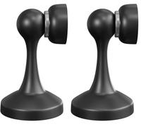 Amig - Fermaporta Magnetico per Bloccare le Porte | Installazione a Pavimento o a Parete | Magnete Potente | Installazione Facile, Viti Incluse | Acciaio Inossidabile | Colore Nero | Ø55 x 85 mm