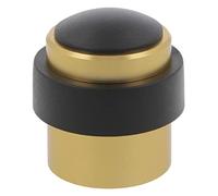 Amig - Fermaporta - Montaggio a pavimento con vite invisibile - Per tutti i tipi di pavimento - Previene urti e porte che sbattono - Con gomma antiscivolo - Ø30x36 mm - Nichel spazzolato