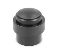 Amig - Fermaporta - Montaggio a pavimento con vite invisibile - Per tutti i tipi di pavimento - Previene urti e porte che sbattono - Con gomma antiscivolo - Ø30x36 mm - Nero opaco