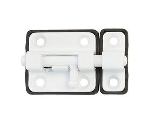 Amig - Fermaporta Passante 383 | Chiusura Verticale | Acciaio Lunga Durata | Facile Installazione | Per Porte e Armadi, Bianco, 38 x 34 mm, Lega di Acciaio