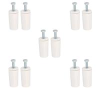 Amig - Fermo per Tapparella Avvolgibile Set da 10 Pezzi - Ammortizzatore con Vite M5 Antiruggine e Rondella Esterna, Resistente agli Agenti Atmosferici - Lunghezza 40 mm - Plastica e Acciaio - Bianco