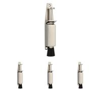 Amig - Fermo Pie 10 | Design Creativo | Progettati per Durabilità | Adatto a Griglia Esterna Ø80 | Compatibile con Ruote per Trabattello, Cromato Opaco, Lega di Acciaio (Confezione da 4)