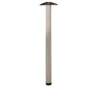 Amig - Gamba Tavolo Regolabile | Acciaio Cromato Opaco | Facile Installazione | Resistente Fino a 15kg | Adatta per Cucina, Soggiorno, Ufficio, 60 x 870 mm, Cromo Opaco, Metallo