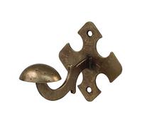 Amig - Gancio da Parete Decorativo Mod. 100 | 90 x 90 x 100 mm | Perfetto per Appendere Cappotti, Abiti e Accessori | Tipo Gancio | Stile Ferro Battuto | In Acciaio con Finitura Effetto Pelle