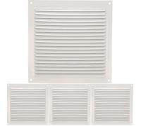 Amig - Griglia di Ventilazione Quadrata Grande 170x170mm | Maniglia Porta Interna in Alluminio, Bianca | Aerazione Efficace, Spioncino per Portone - Bianco, 300x300mm (Confezione da 4)