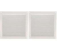 Amig - Griglia di Ventilazione Quadrata Grande 170x170mm | Maniglia Porta Interna in Alluminio, Bianca | Aerazione Efficace, Spioncino per Portone - Bianco, 300x300mm (Confezione da 2)