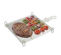 Amig - Griglia per Barbecue - 40 x 40 cm - Realizzata in Acciaio Resistente alla Corrosione - Girata Uniforme Ideale per Arrostire Carni e Verdure - MOD. AM24