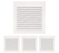 Amig - Griglia quadrata in alluminio con zanzariera | Griglie di ventilazione per presa d'aria | Ideale per soffitto cucina e bagno | Misure 150 x 150 mm | Colore bianco (Confezione da 4)