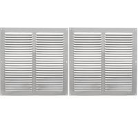 Amig - Griglia Quadrata in Alluminio con Zanzariera | Griglie di Ventilazione per Uscita d'Aria | Ideale per il Soffitto della Cucina e del Bagno | Misure 300 x 300 mm | Colore Argento