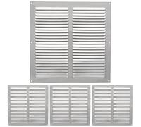 Amig - Griglia Quadrata in Alluminio con Zanzariera | Griglie di Ventilazione per Uscita d'Aria | Ideale per il Soffitto della Cucina e del Bagno | Misure 300 x 300 mm | Colore Argento