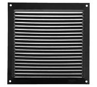 Amig - Griglia Quadrata in Alluminio | Griglie di Ventilazione per Uscita d'Aria | Ideale per Soffitto di Cucina e Bagno | Dimensioni 170 x 170 mm | Colore Nero