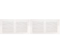 Amig - Griglia Rettangolare in Alluminio con Zanzariera | Griglie di Ventilazione per Uscita d'Aria | Ideale per Soffitto di Cucina e Bagno | Misure 150 x 300 MM | Colore Bianco (Confezione da 2)